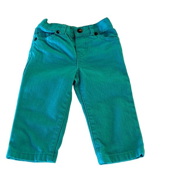 Koala Kids Jeans Teal Turquoise Denim Pants Size Baby 6m - Picture 1 of 3